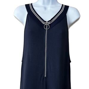 EUC, Venus Women’s Sz Lg Full Length 1/4 Zip Up Romper w/2 Deep Pockets, V569